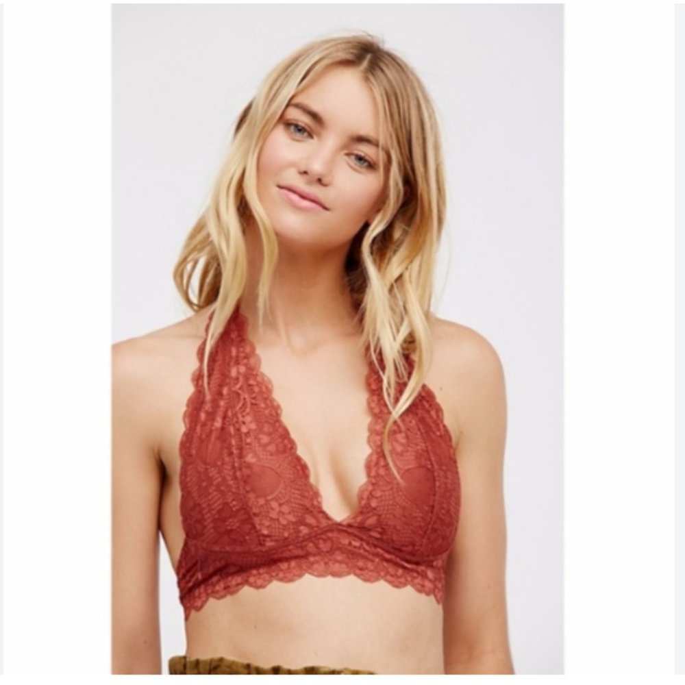 Free People Galloon Lace Halter Bra